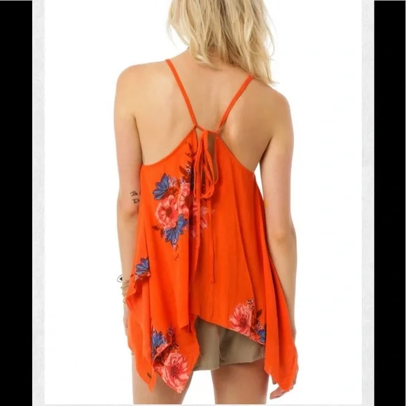 O’Neill floral boho summer tank XS oversized adjustable straps never worn - Picture 2 of 13